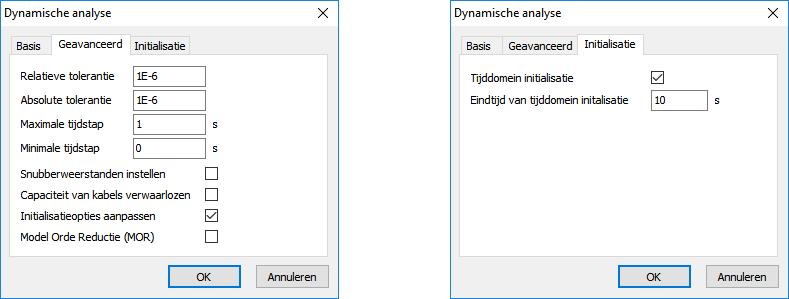 348 dynamische simulatie uitgevoerd, de states op de door de gebruiker ingestelde eindtijd worden nu gebruikt om het systeem te initialiseren.