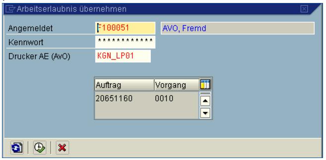 Werkvergunning overnemen en teruggeven in SAP Als Houder (AvO) met F-nummer (Fremdfirmen-nummer) en wachtwoord (Kennwort) kan men de werkvergunning overnemen in het