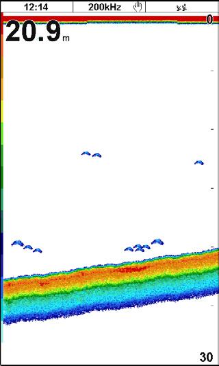 gebruikt een bredere kegel dan de Elementen onderwater, zoals riffen, wrakken en 200 khz frequentie. Hierdoor kunt u de visbogen rotspunten trekken vissen aan. Gebruik het 50 khz beter zien.