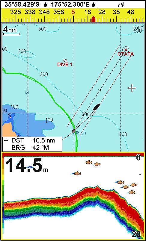 Gele rand Kaartscherm is actief Drukken DISPLAY DISPLAY Drukken DISPLAY DISPLAY Kaartbeeld-scherm is niet actief Gele rand 2-6-2 Favoriete beeldschermen De Explorer 660 heeft