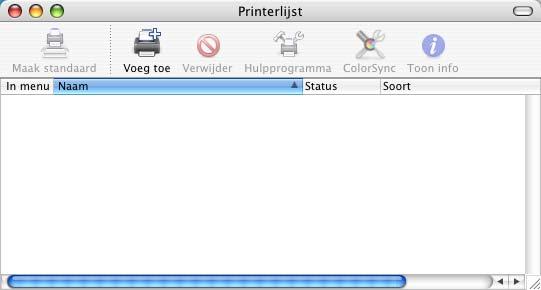 Bij gebruik van Mac OS X 10.2.x opent u Afdrukbeheer.