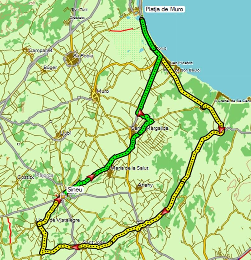 SINEU AFSTAND: 78km HOOGTEMETERS: