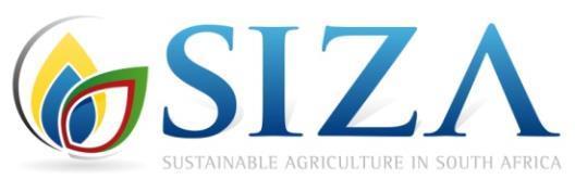 Nuus Volume 5, Uitgawe 5 November 2016 INHOUD: SIZA Visie en Missie 1 SIZA Skakeling met Markte 2 SIZA Derdeparty Oudits 4 SIZA Platform 1 SIZA Area besoek & Kapasiteitsbou 3 Water risikobestuur 5