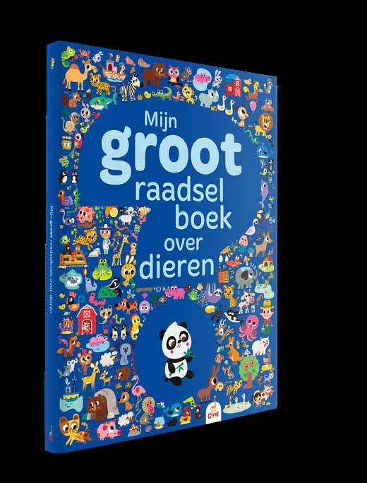 Mijn groot raadselboek over dieren met illustraties van Tiago Americo Een kartonboek in groot formaat met meer dan 150 vrolijke