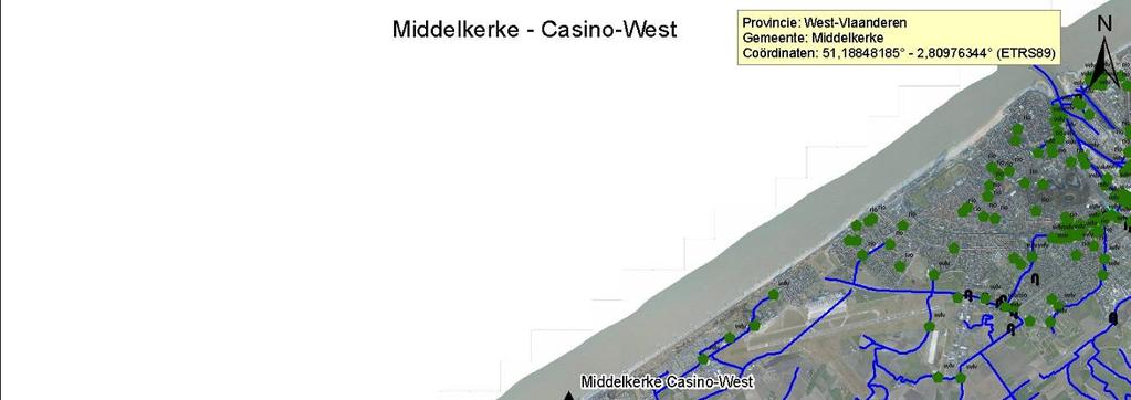 Bijlage 6: Rioleringskaarten omgeving Casino-West Op bovenstaande kaart wordt