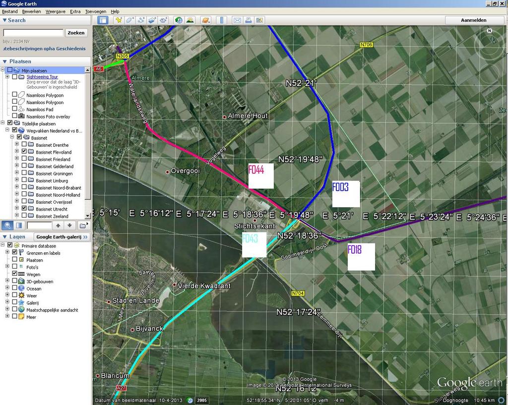 6/11 Figuur 5 : Ligging wegvakken en DVS-codes [bron website RWS: http://www.rijkswaterstaat.