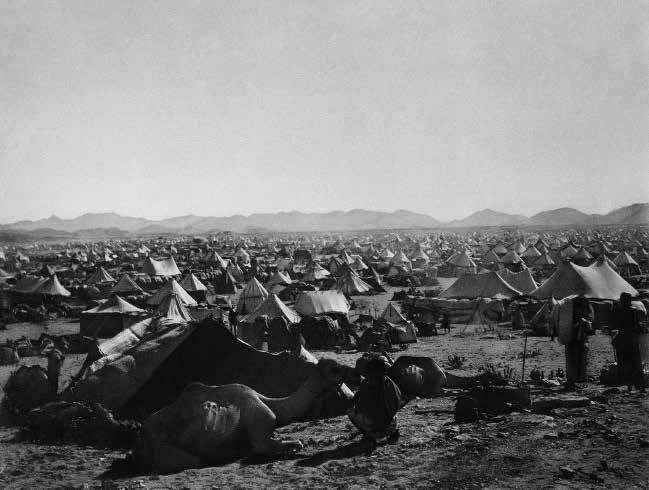 Recensie Hadji-kamp ten zuiden van de berg Arafat tijdens de hadj van 1885. Foto uit Snoucks boek Bilder aus Mekka ander.