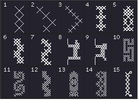 1 Quiltsteken - Handgemaakte Quiltsteken 2.2 Quiltsteken - Meandersteken 2.2 Quiltsteken - Meandersteken 2.3 Quiltsteken - Crazy-patchworksteken 1:14 2.
