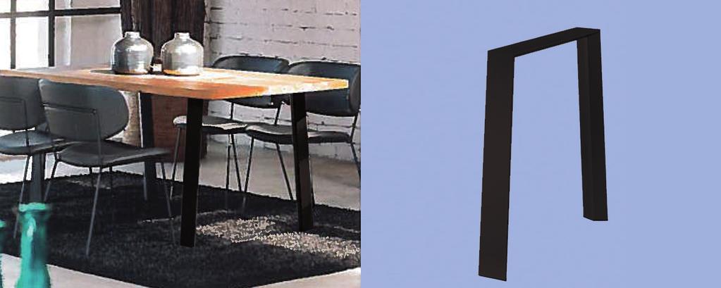 Tafelpoot type TG420 - aluminium tafelpoot - per stuk - bladbevestiging: opliggend, geschroefd - leveringswijze: gemonteerd - hoogteverstelling: geen - geschikt plaatmateriaal: hout, HPL -