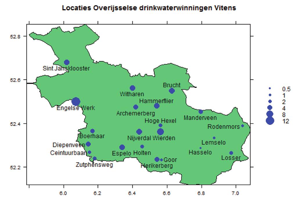 De meeste drinkwaterwinningen in Overijssel zijn te schematiseren met een tweelaagsmodel: bovenin een oppervlaktewatersysteem, daaronder een ondiep watervoerend pakket, een slechtdoorlatende laag en