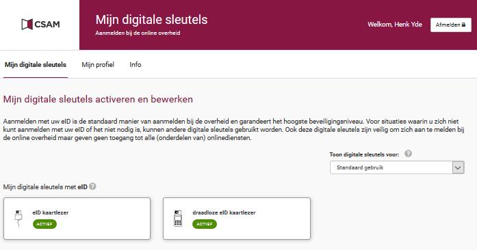 Aanmelden bij de online overheid Werking niet eid houders