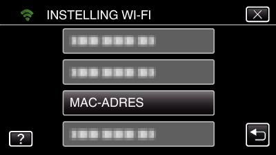 Wi-Fi gebruiken Het MAC-adres van deze camera controleren Toont het MAC-adres van de camera. 1 Tik op MENU.