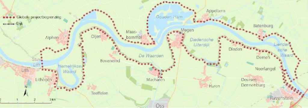 1. Hoofdpunten van het milieueffectrapport (MER) De Stuurgroep Meanderende Maas 1 wil de dijk langs de zuidzijde van de Maas tussen de A50 bij Ravenstein en de sluis bij Lith versterken om aan de