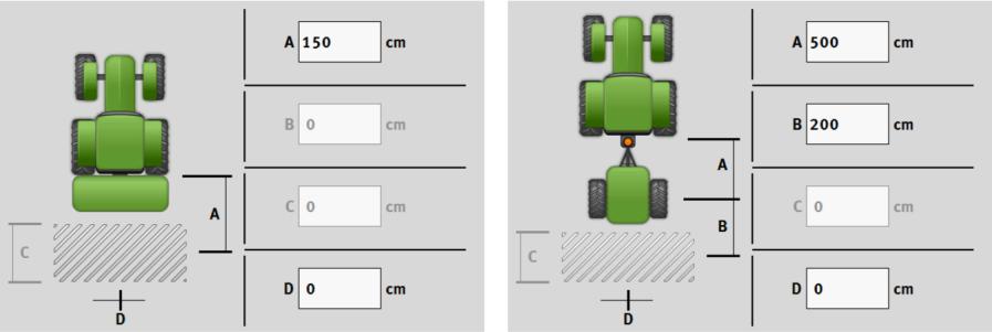 Toepassing Virtual ECU. Parameter 9 Geometrie De geometrie omvat een reeks afmetingen die helpen om de voertuigcombinatie in TRACK-Leader juist af te beelden en haar positie te bepalen.