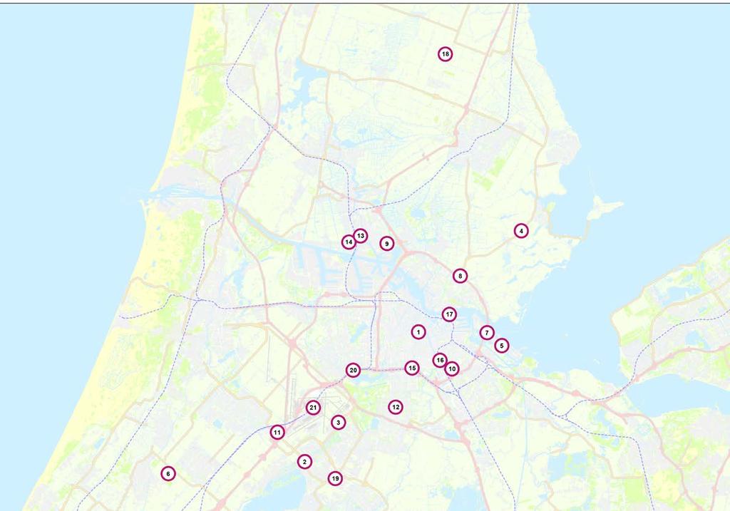 12 Enkele projecten uit de Investeringsagenda Verkeer en Vervoer 1. Diverse projecten tbv tram- en busnet in Amsterdam 2. HOV Aalsmeer Schiphol-Zuid (HOVASZ) 3.