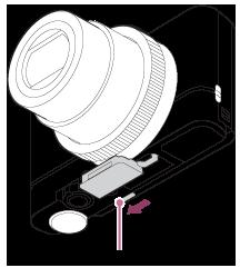 2. Druk de ontspanknop helemaal in. Wanneer u de flitser niet gebruikt Wanneer de flitser niet wordt gebruikt, duwt u hem terug in de camerabody.