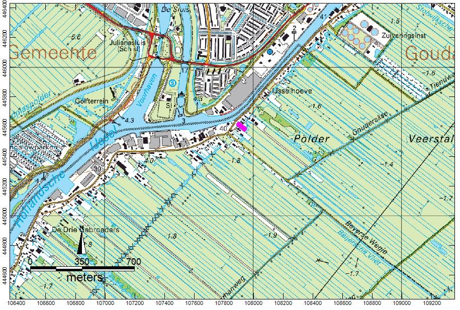 ArGeoBoor Archeologisch vooronderzoek & advies V E R K E N N E N D E N K A R T E R E N D B O O R O N D E R Z O E K Gouderak, Veerstalblok naast nr.