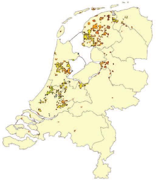 Voor proefvlakken met ontbrekende gegevens op één van beide tijdstippen zijn verwachtingen bepaald op basis van de trendberekeningen met behulp van het programma TRIM (van Strien & Pannekoek, 1998).