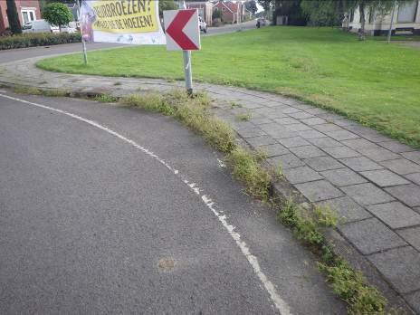 gedaan en opgeknapt de binnenbocht naar Oudeweg.