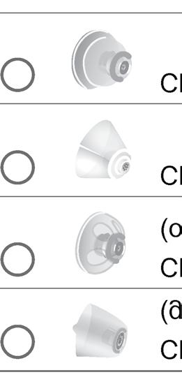 Click Dome dubbel De standaard oorstukjes kunnen gemakkelijk vervangen worden.