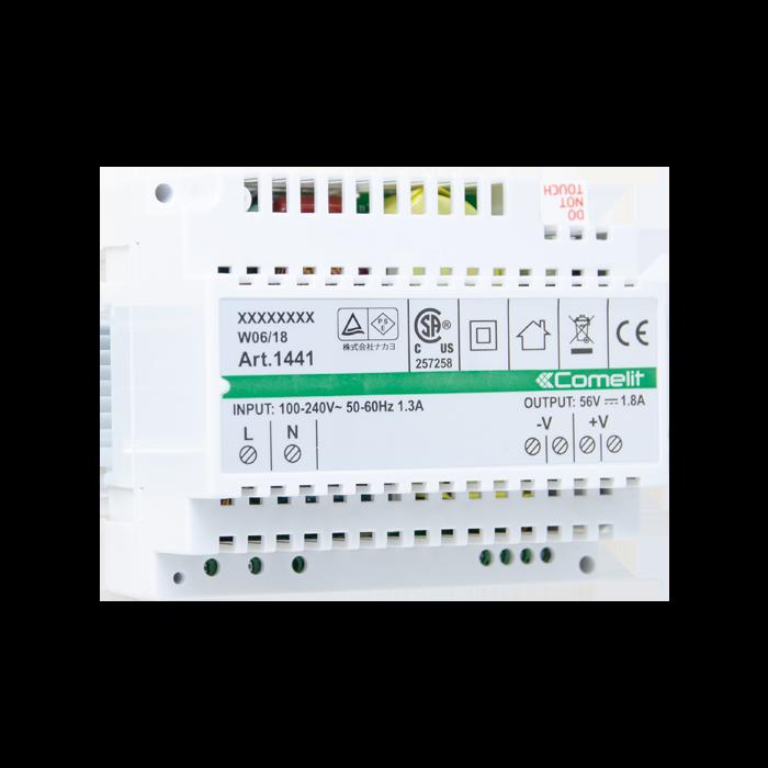 5/7 BELANGRIJKSTE KENMERKEN - 6117 6620 WANDSTEUN VOOR ICONA-MONITOR Voedingstransformator: 230 Vac/110 Vac, 100 W - 55 Vdc voor DIN-rail (6 modules).