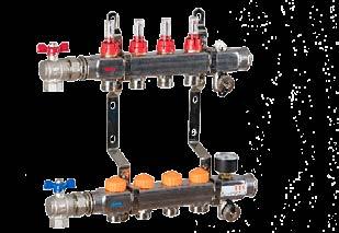 11 Verdelers ARV Provarmo, Type ARV-verdeler, RVS laagtemperatuur verdeler met Dynacon Eclipse automatische debietregelaar Pomploze verdeler speciaal voor lage temperatuur afgiftesystemen, waar geen