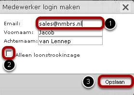 Aanmaken en Inloggen medewerkerslogin (ESS) voor MKB Ga naar de medewerker 1. Klik op de medewerker bij wie u een medewerkerlogin wil toevoegen. 2.