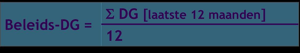 Dekkingsgraden (2) Beleidsdekkingsgraad Gemiddelde van de normale DG s van de laatste 12 maanden.