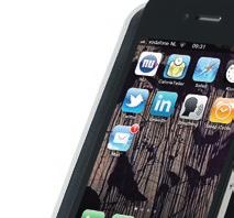 Stijlvol ontwerp bedoeld als mediahouder voor mobiele apparaten en tablets.