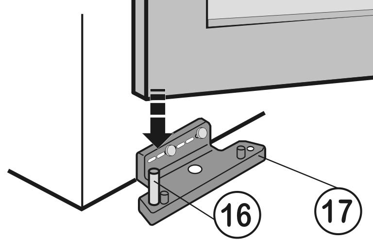 3.3 Deur en sluitdemper opnieuw inbouwen Gevaar voor letsels door de veerspanning op de sluitdemper. u Sluitdemper beveiligen. u De sluitdemper Fig.