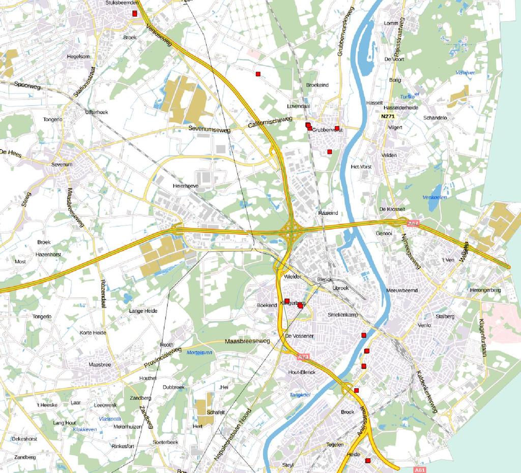 Locaties sensoren rond Venlo RIVM, Ervaringen