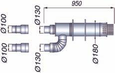 150-2 * vergrootstuk 0-. Kit C13 C PC 3 : Houdt in : 1 * concentrische muurdoorvoer diam.