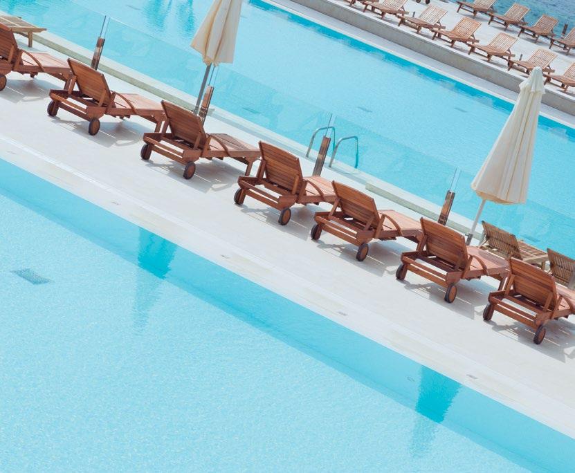 Dankzij de uitgebreide garanties is dit de ideale zwembadbekleding zowel voor stadshotels als vakantiehotels.