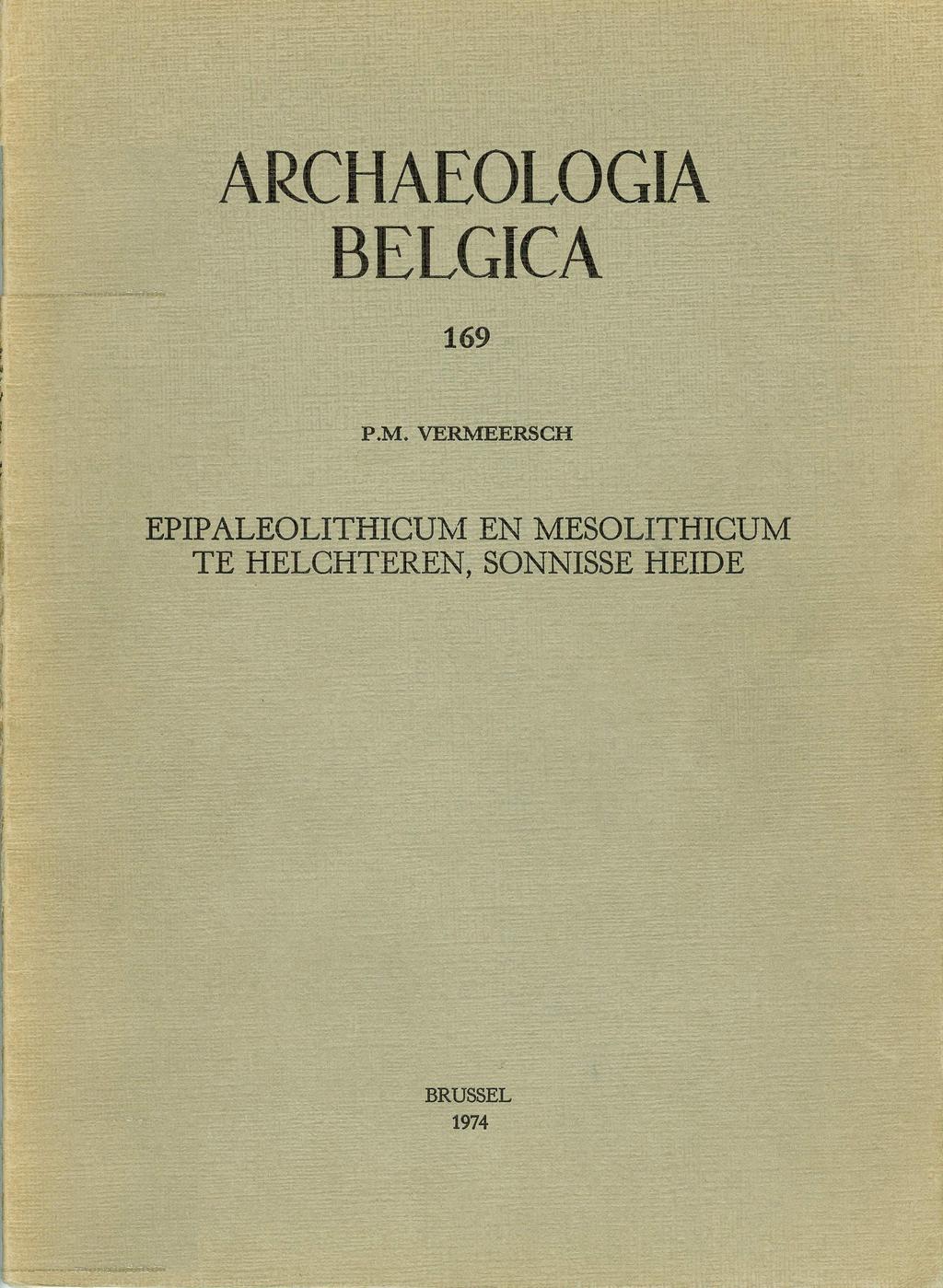 ARCHAEOLOGIA BELGICA 169 P.M.