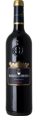 Rioja, Hacienda Marqués de la Concordia Reserva Classificatie: Rioja Reserva Denomination de Origen Calificada Gemeente: Cenicero, Spanje Eigenaar: Marqués de la Concordia Aanplant druiven: 100%