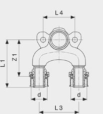 Smartpress- Wandplaat-T-stuk model 6724.