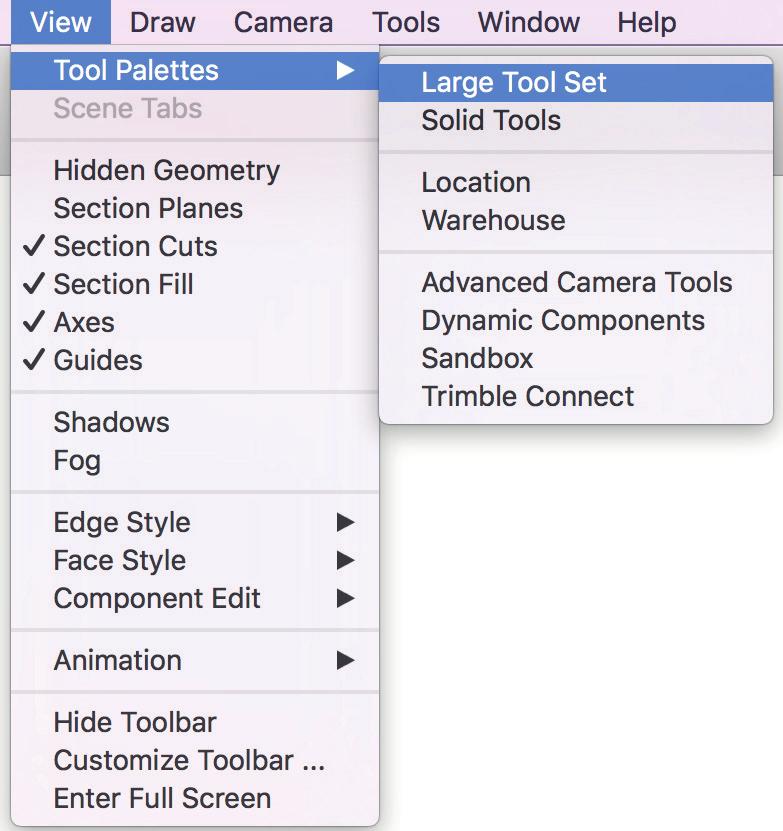 Standaard start SketchUp op met de Getting Started Toolbar.