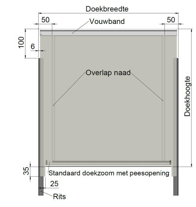 Algemene informatie Solidare Verso Maximale afmeting Solidare Verso De maximale afmeting van het systeem is 6.0 m breedte met een uitval van 4.0 m. Bij een systeem breder dan 4.