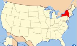 Deel 1: Algemene informatie Geografie van de staat New York: algemeen Afbeelding 1: kaart Verenigde Staten New York is één van de 50 staten van de Verenigde Staten van Amerika met als hoofdstad