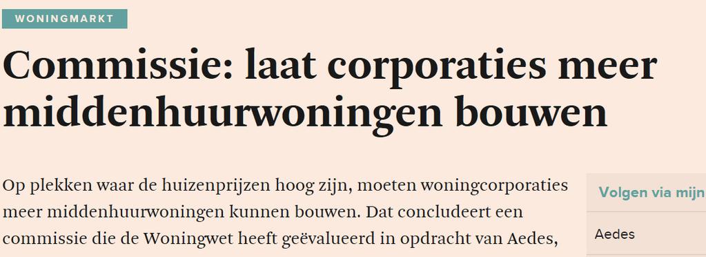 16 Woningcorporaties