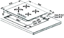 Gebruik geen: Gietijzeren grilplaten, grilsteenplaten, aardewerken potten en pannen. Warmteverdelers zoals een metalen gaas of andere typen. Twee branders tegelijkertijd voor één pan (bijv. vispan).