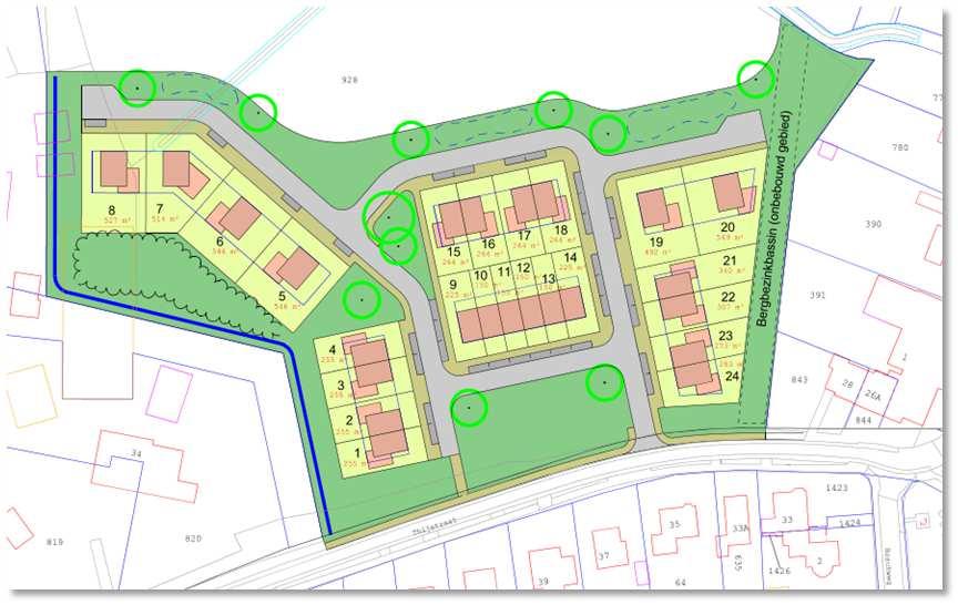 3 Voorgenomen activiteiten 3.1 Algemeen De gemeente Dinkelland is voornemens het plangebied te ontwikkelen voor de bouw van 24 woningen. Langs de noord- en westrand wordt groen aangelegd.
