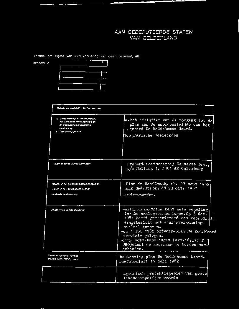 aanduiding, van hot ontwerp-bestemmihg -plan: -uitbreidingsplan kent geen regeling inzake aanlegvergunningen.op 3 dec.