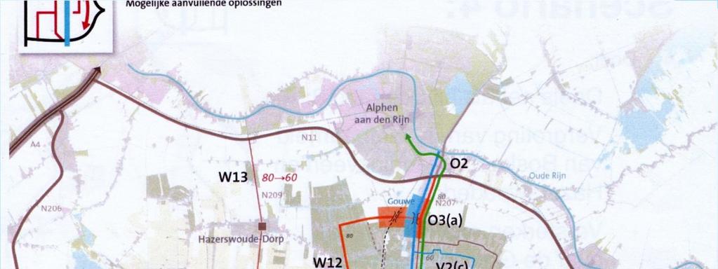 Scenario 3: noordelijke rondweg Boskoop, smallere