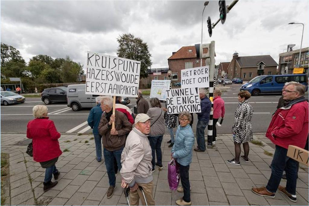 Protest tegen verkeersoverlast