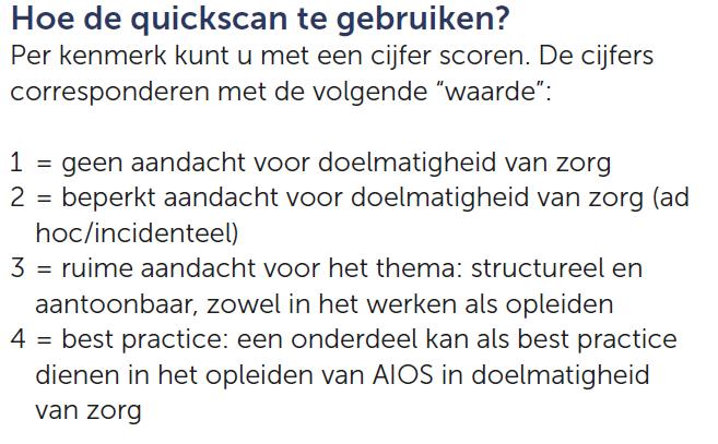 Quick scan Voor opleiders: inzicht in