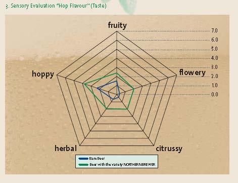 Harmonieus Northern Brewer bier aroma (geur): klassieke hopneus Northern Brewer bier smaak: klassieke hopsmaak Uit deze vergelijking is het duidelijk dat een late hopgift, na koken, tijdens whirlpool