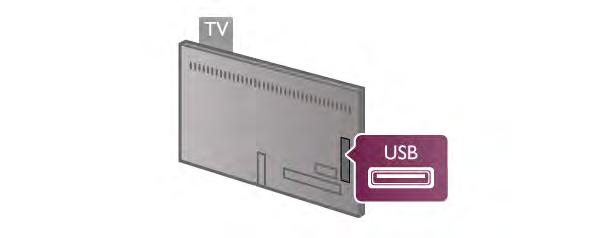 Druk in de Help op * Lijst en raadpleeg USB-schijf, installatie voor meer informatie over het installeren van een USB-schijf op deze TV.