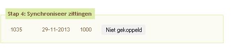 Komt de datum niet overeen met een datum uit het Abakus EPD zal er niet gekoppeld achter staan (zie Figuur 7). Wanneer u klikt op niet gekoppeld komt u in stap 5 terecht.