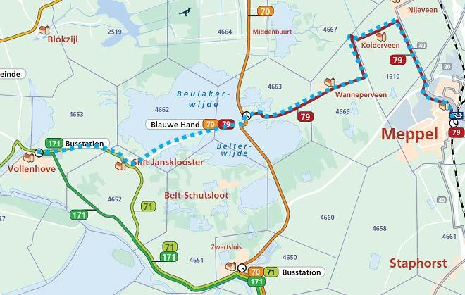 halte uitstappen de Provinciale weg moeten oversteken. De gemeente Steenwijkerland zal vanuit het oogpunt van verkeersveiligheid deze situatie dienen te beoordelen. 8.